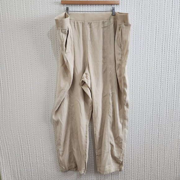 Sonoma Tapered Cropped Ultra Comfort Waistband Pull On Linen Blend Pants Size 3X - Picture 3 of 13